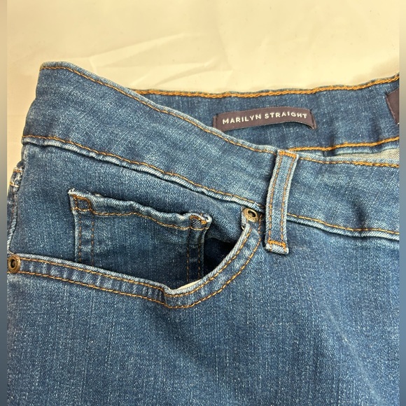 NYDJ | Marilyn Straight-Leg Medium Blue Cooper Jeans (Size:12) - Picture 6 of 12